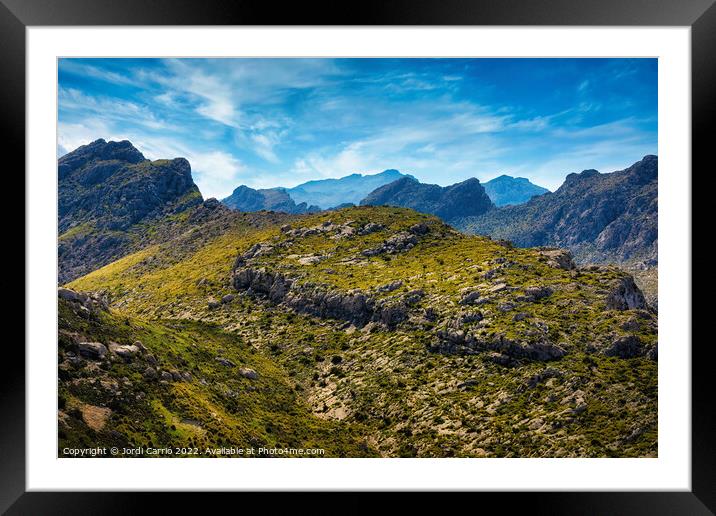 Formentor Mountains - CR2204-7447-ORT Framed Mounted Print by Jordi Carrio