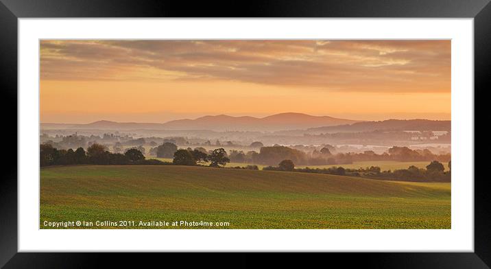 Malvern Hills Panorama Framed Mounted Print by Ian Collins