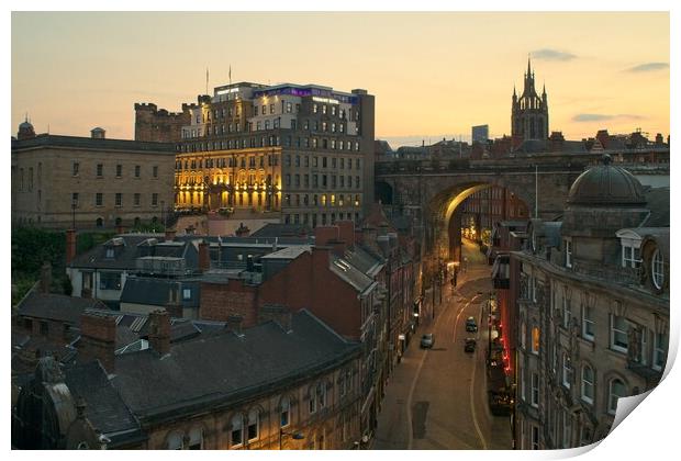 Sundown on Newcastle Print by Rob Cole