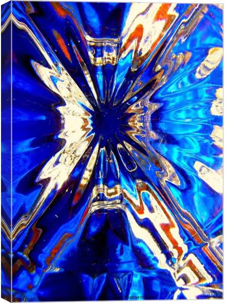 Abstract 345 - Blue explosion Canvas Print by Stephanie Moore