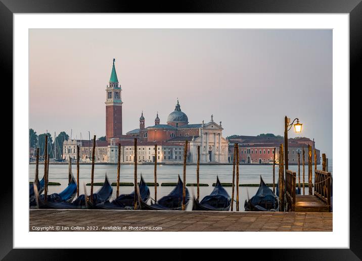 San Giorgio Maggiore Morning Framed Mounted Print by Ian Collins