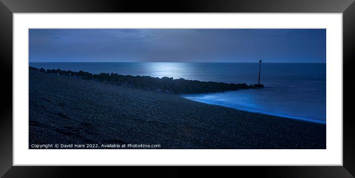 Blue Moonlight Framed Mounted Print by David Hare