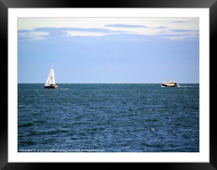 A Tale of Two Boats Framed Mounted Print by Stephen Hamer