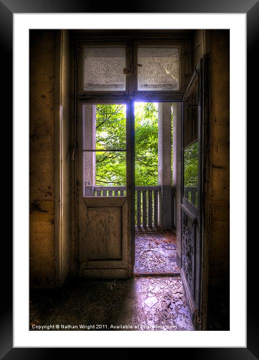 Urbex Balcony Framed Mounted Print by Nathan Wright