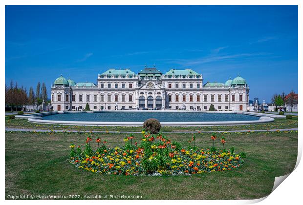 Upper Belvedere palace in Vienna, Austria Print by Maria Vonotna