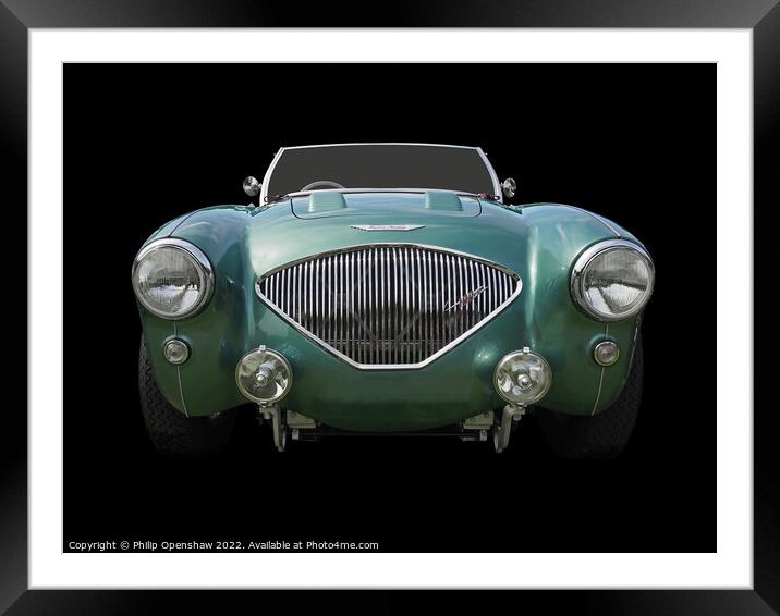 1955 Austin-Healey 100M Framed Mounted Print by Philip Openshaw