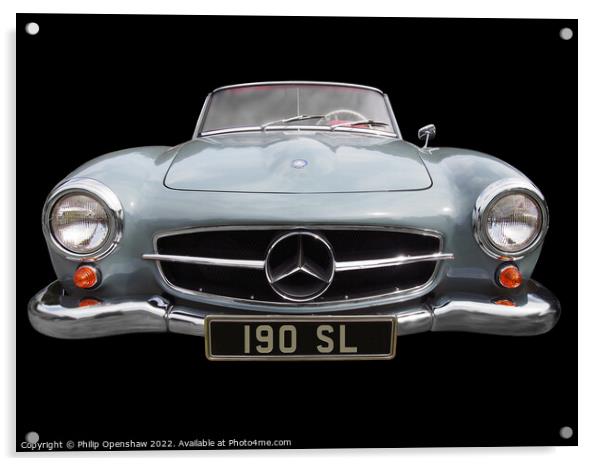 Mercedes-Benz 190 S Acrylic by Philip Openshaw