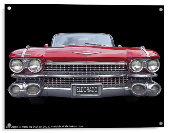 1959 Cadillac Eldorado Acrylic by Philip Openshaw