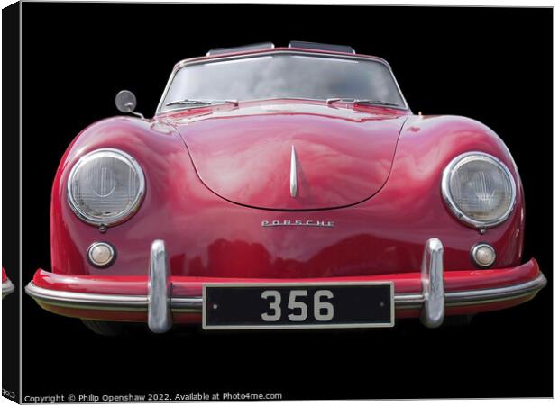 1954 Red Porsche 356  Canvas Print by Philip Openshaw