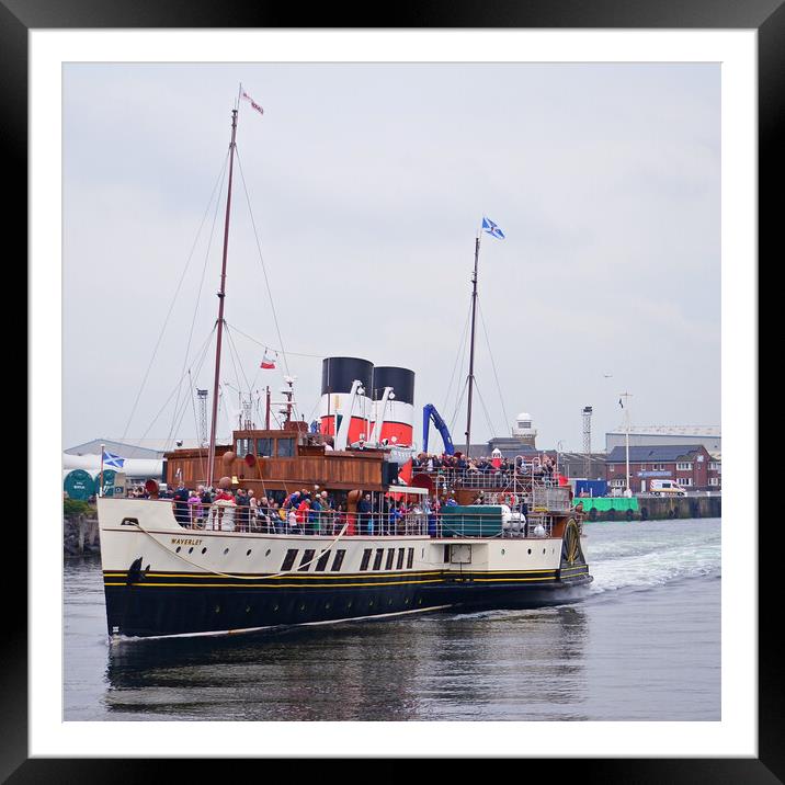 Paddle steamer Waverley leaving Ayr Framed Mounted Print by Allan Durward Photography