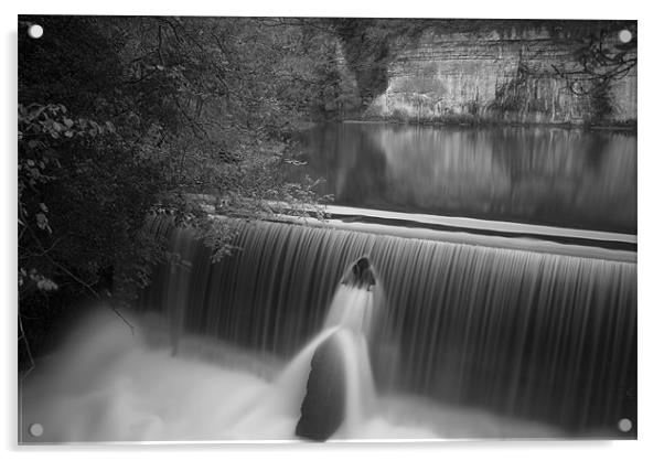 Water cum Jolly and Cressbrook Millpond, Derbyshir Acrylic by Scott Simpson