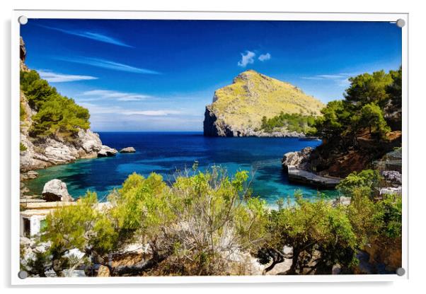 Panoramic of La Calobra cove- CR2205-7548-ABS Acrylic by Jordi Carrio