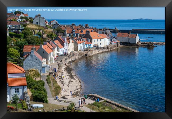 Colourful seafront houses in Pittenweem Framed Print by Angus McComiskey