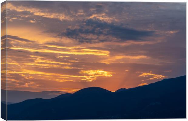 Silhouette Sunset  Canvas Print by Jonny Gios