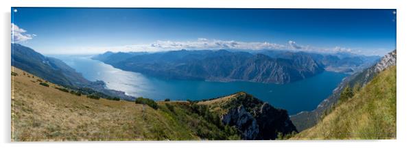 Lake Garda really is long! Acrylic by Jonny Gios