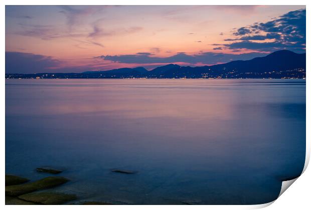 Sunset stillness Print by Jonny Gios
