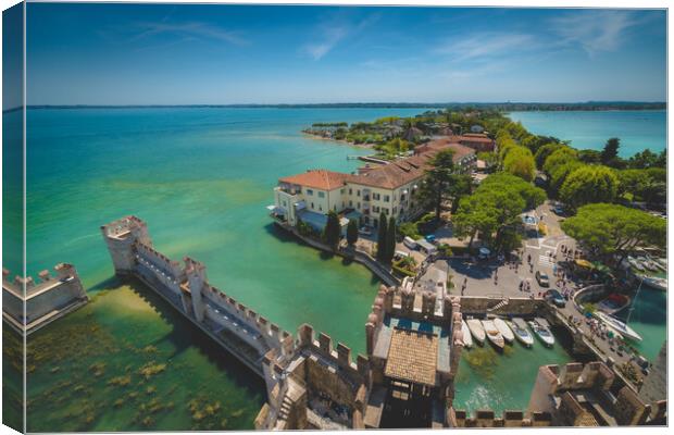 Sirmione from above Canvas Print by Jonny Gios