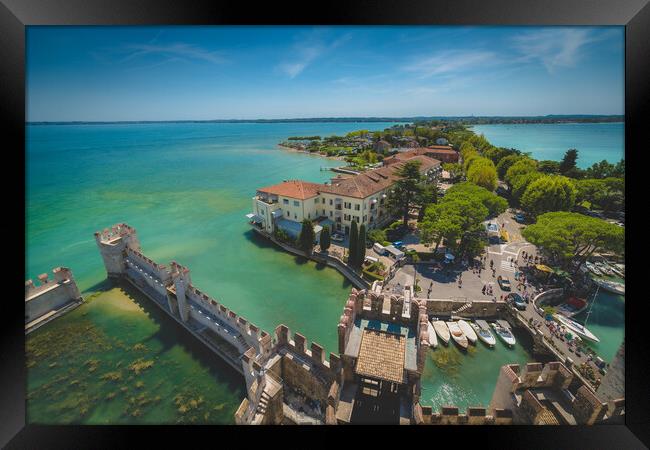 Sirmione from above Framed Print by Jonny Gios