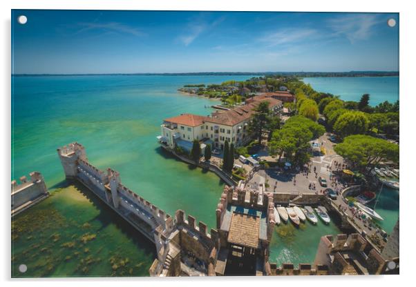 Sirmione from above Acrylic by Jonny Gios
