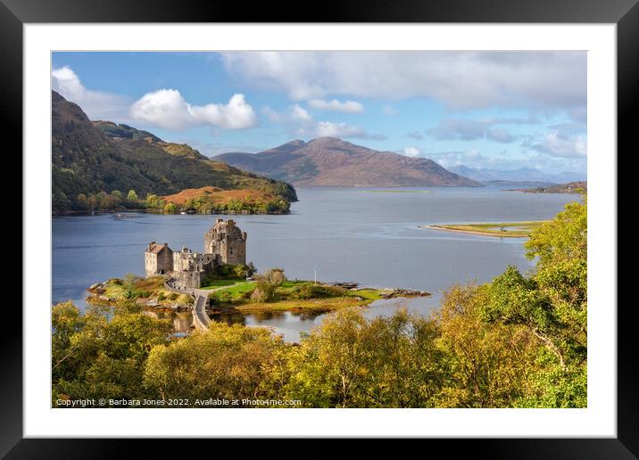 Eilean Donan Castle and Isle of Skye, Scotland. Framed Mounted Print by Barbara Jones
