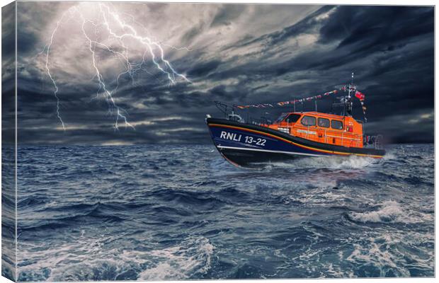 Bridington RNLI Lifeboat Canvas Print by J Biggadike