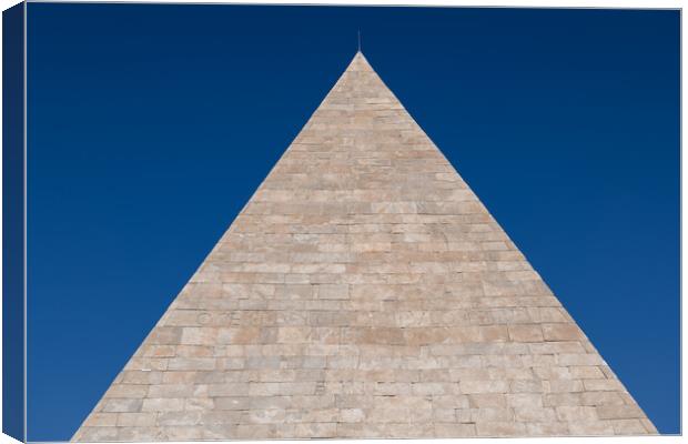 Ancient Pyramid of Cestius in Rome Canvas Print by Artur Bogacki