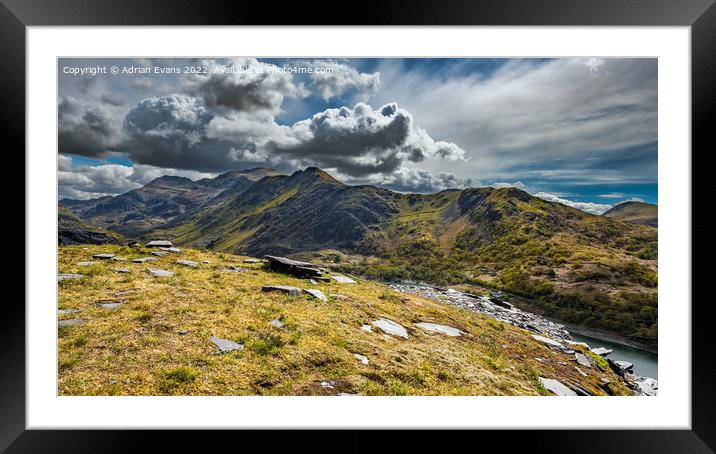 Snowdon Mountain Llanberis  Framed Mounted Print by Adrian Evans