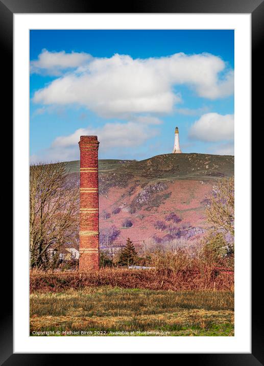 Majestic Hoad Hill and Brickworks Chimney Framed Mounted Print by Michael Birch