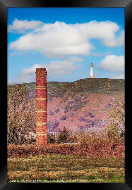 Majestic Hoad Hill and Brickworks Chimney Framed Print by Michael Birch