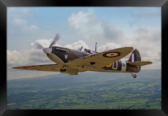 Eagle Squadron Spitfire Framed Print by Simon Westwood