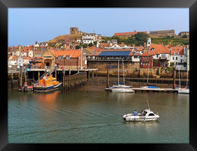 Whitby Harbour View Framed Print by Darren Galpin
