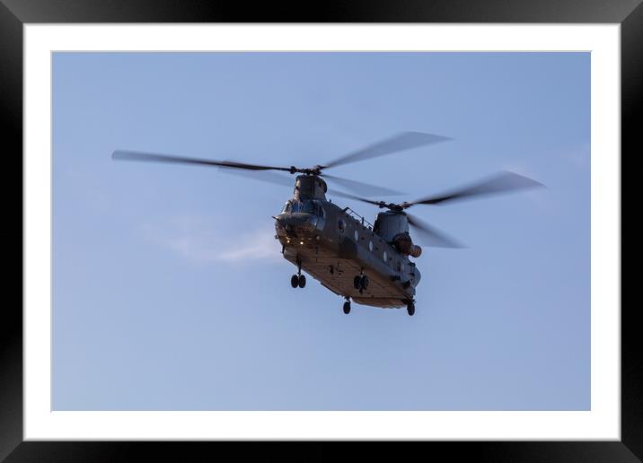 Boeing Chinook HC6A Helicopter  Framed Mounted Print by Phil Durkin DPAGB BPE4