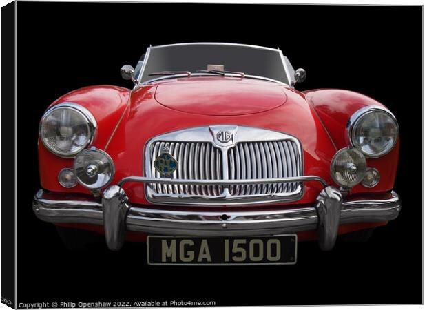Red 1957 MGA 1500 Canvas Print by Philip Openshaw