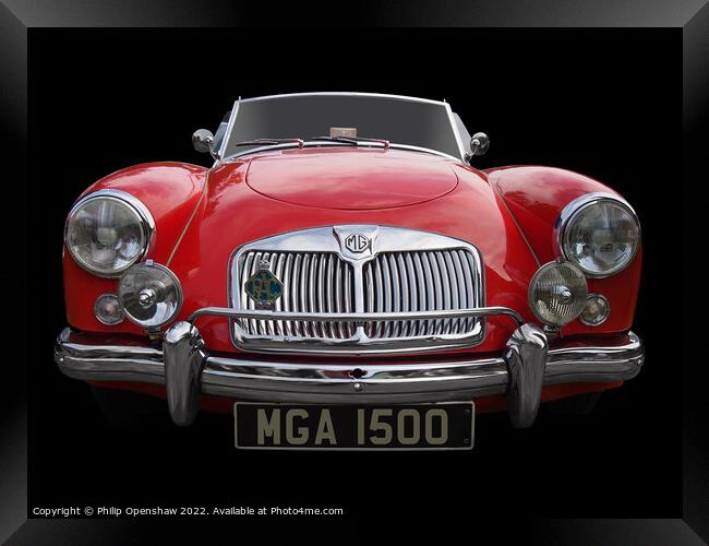 Red 1957 MGA 1500 Framed Print by Philip Openshaw