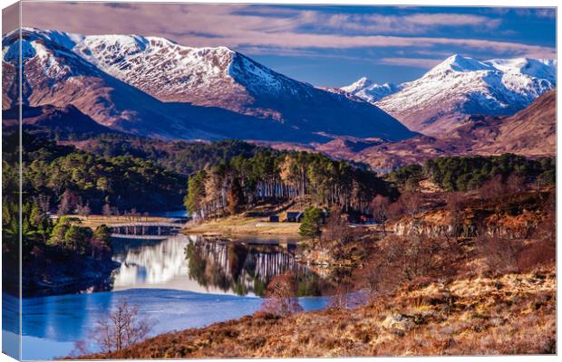 Loch Affric emerging from winter's grip Canvas Print by John Frid