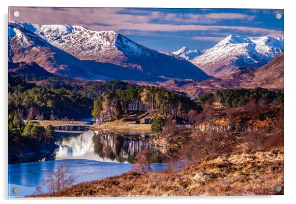 Loch Affric emerging from winter's grip Acrylic by John Frid