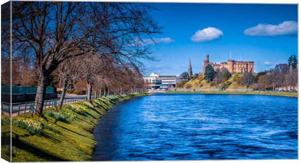 Inverness Castle and River Ness Canvas Print by John Frid