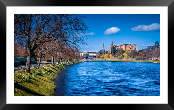 Inverness Castle and River Ness Framed Mounted Print by John Frid