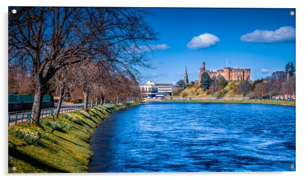 Inverness Castle and River Ness Acrylic by John Frid