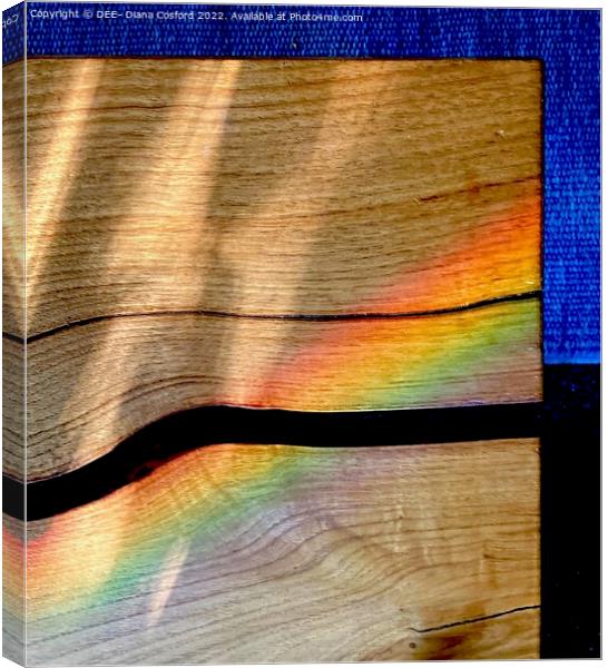 Rainbow Prism reflection Canvas Print by DEE- Diana Cosford