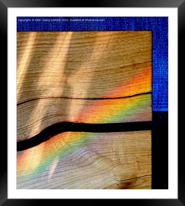 Rainbow Prism reflection Framed Mounted Print by DEE- Diana Cosford