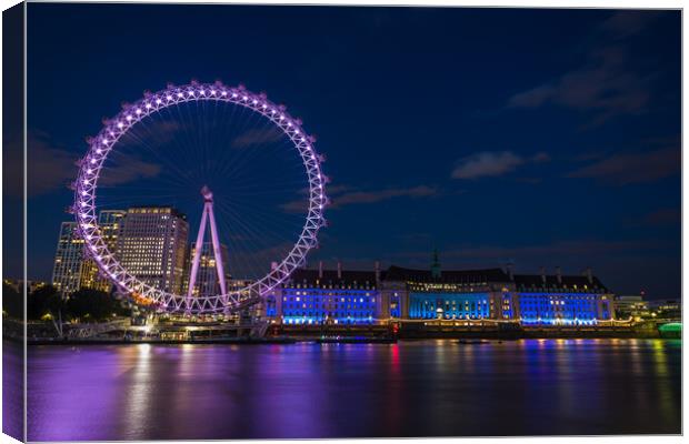 Twilight Magic on the London Waterfront Canvas Print by Jason Wells