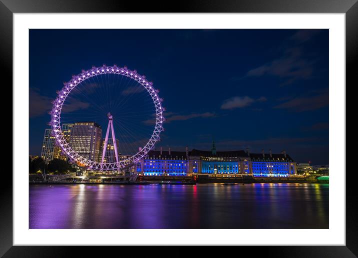 Twilight Magic on the London Waterfront Framed Mounted Print by Jason Wells