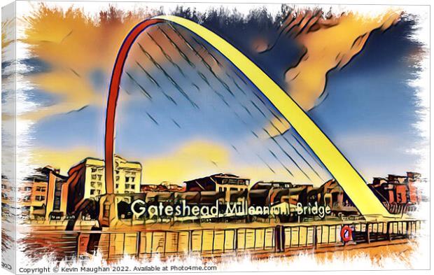 Millennium Bridge (Contemporary Art Look) Canvas Print by Kevin Maughan