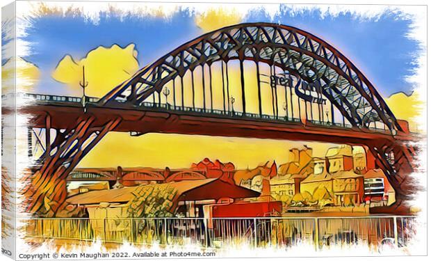The Tyne Bridge (Contemporary Art Look) Canvas Print by Kevin Maughan