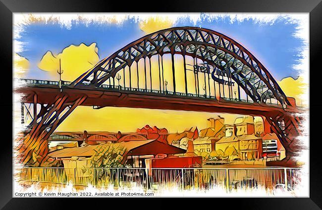 The Tyne Bridge (Contemporary Art Look) Framed Print by Kevin Maughan