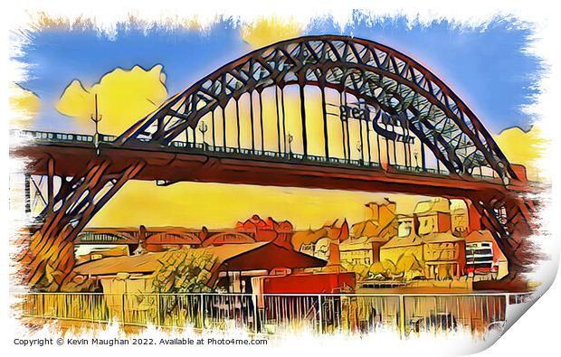 The Tyne Bridge (Contemporary Art Look) Print by Kevin Maughan