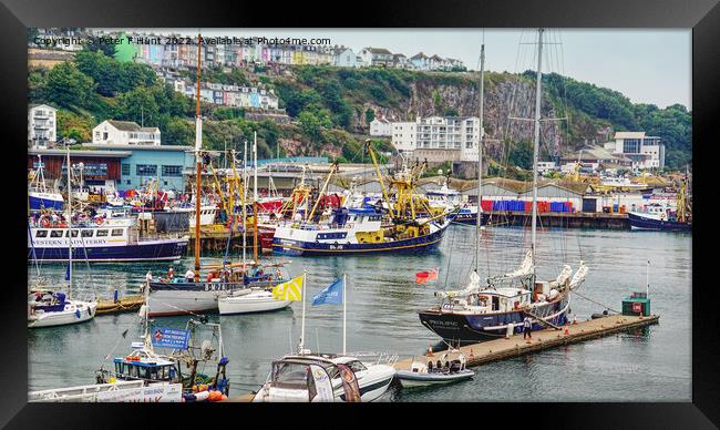 Brixham A Busy Little Port Framed Print by Peter F Hunt