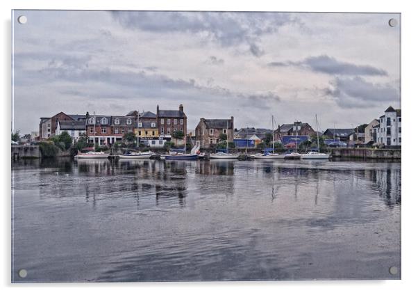 Ayr harbour marina Acrylic by Allan Durward Photography