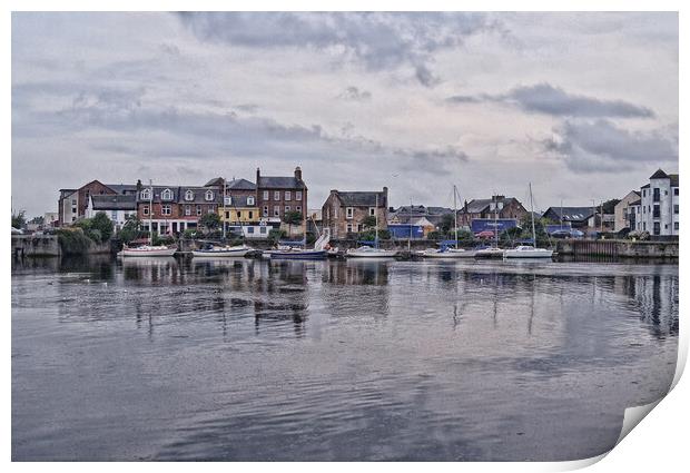 Ayr harbour marina Print by Allan Durward Photography